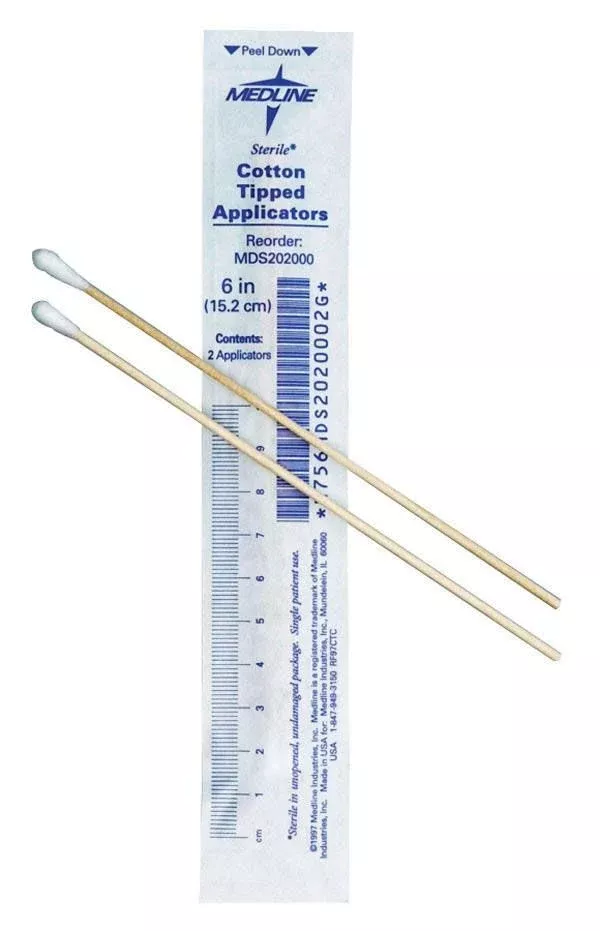 6" Cotton-Tip Applicator Wood Shaft