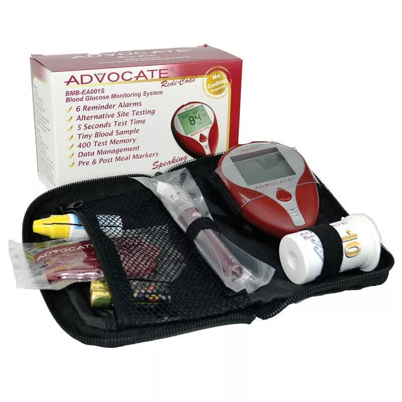 ADVOCATE Blood Glucose Testing Kit - Redi-Code+ Speaking