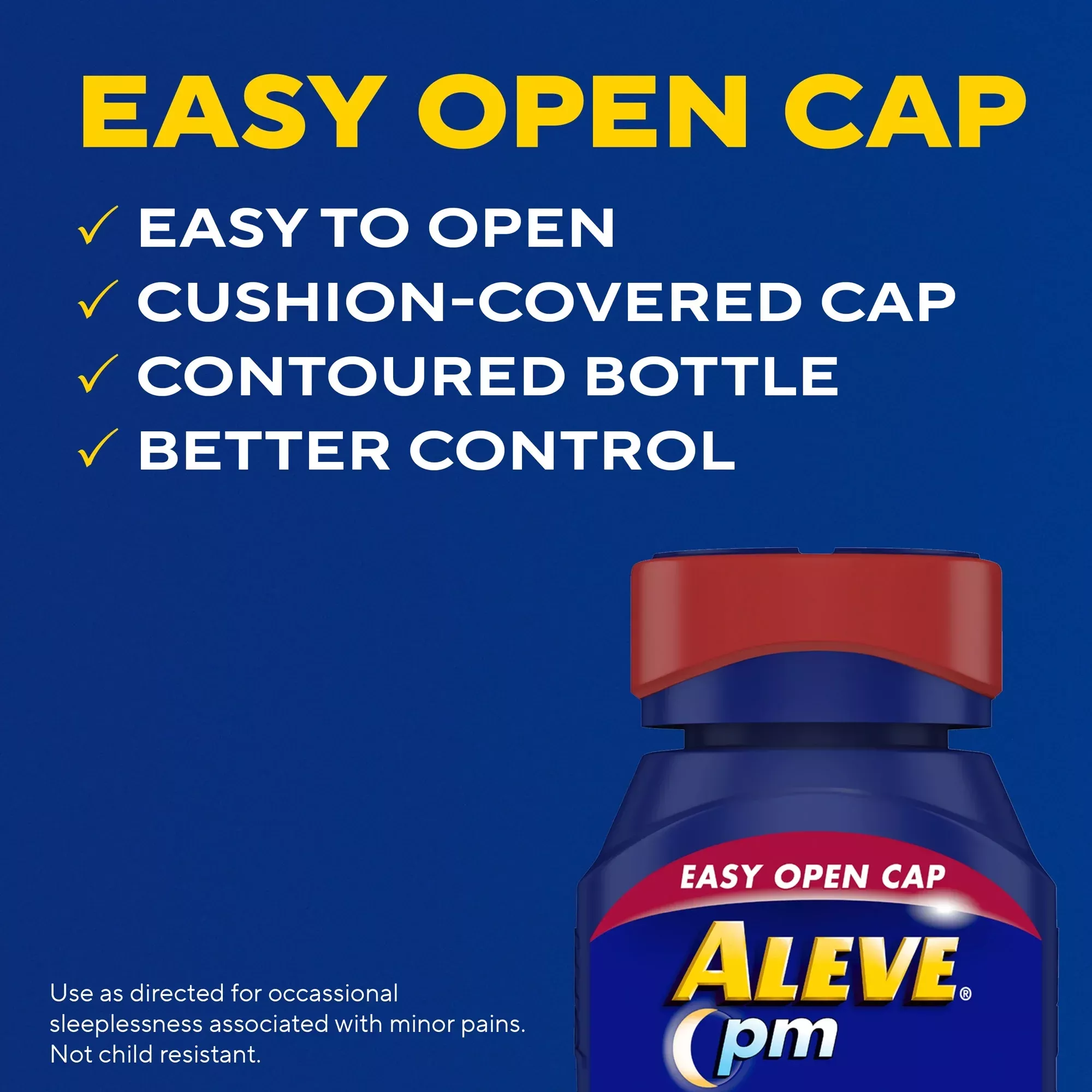 Aleve PM Easy Open Cap Caplets, Pain Reliever - 80 Count