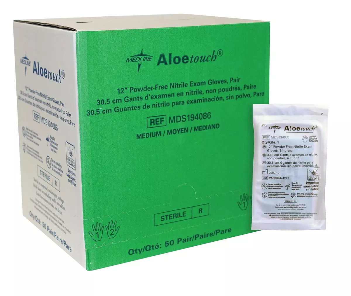 AloeTouch Sterile Nitrile Gloves
