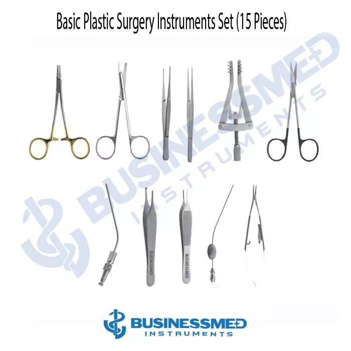 Basic Plastic Surgery Instruments Set (15 Pieces)