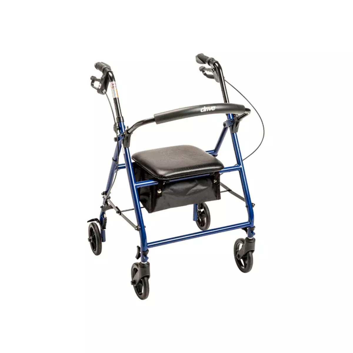 BASIC STEEL ROLLATOR WITH 6" WHEELS, BLUE