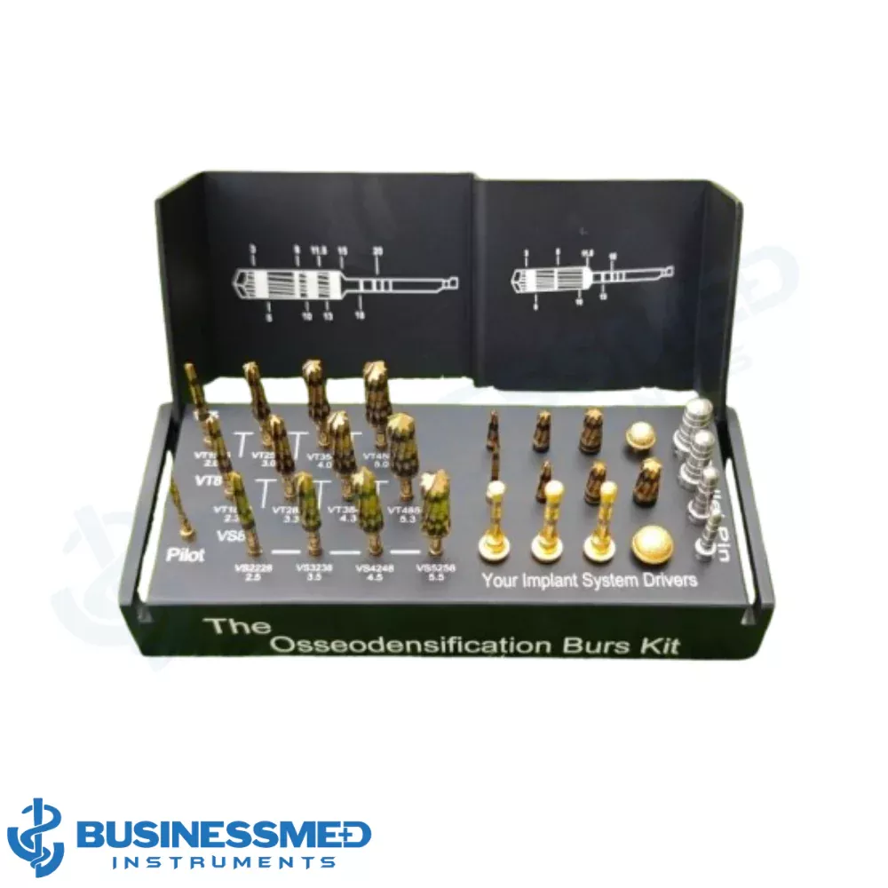 Black DLC-Coated Bone Condensing Bur Kit