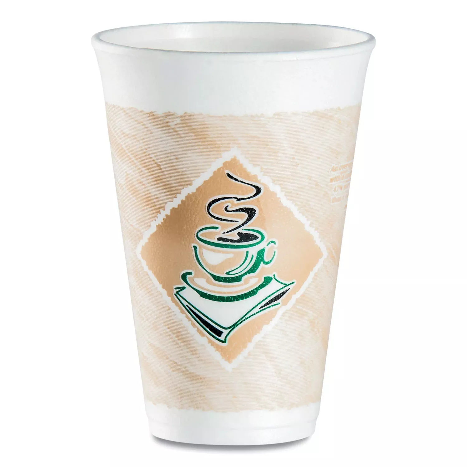 Cafe G Foam Hot/cold Cups, 16 Oz, Brown/green/white, 1,000/carton