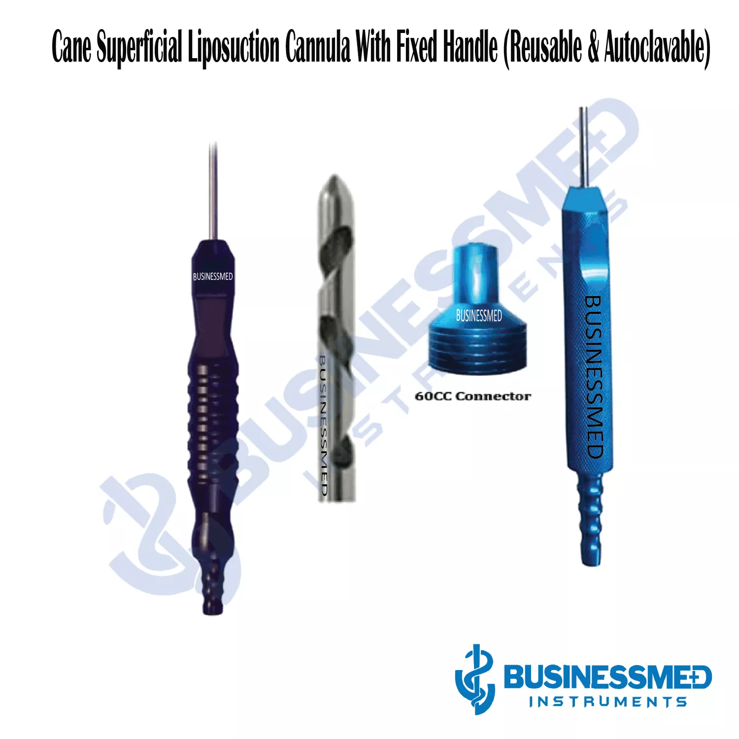 Cane Superficial Liposuction Cannula with Fixed Handle