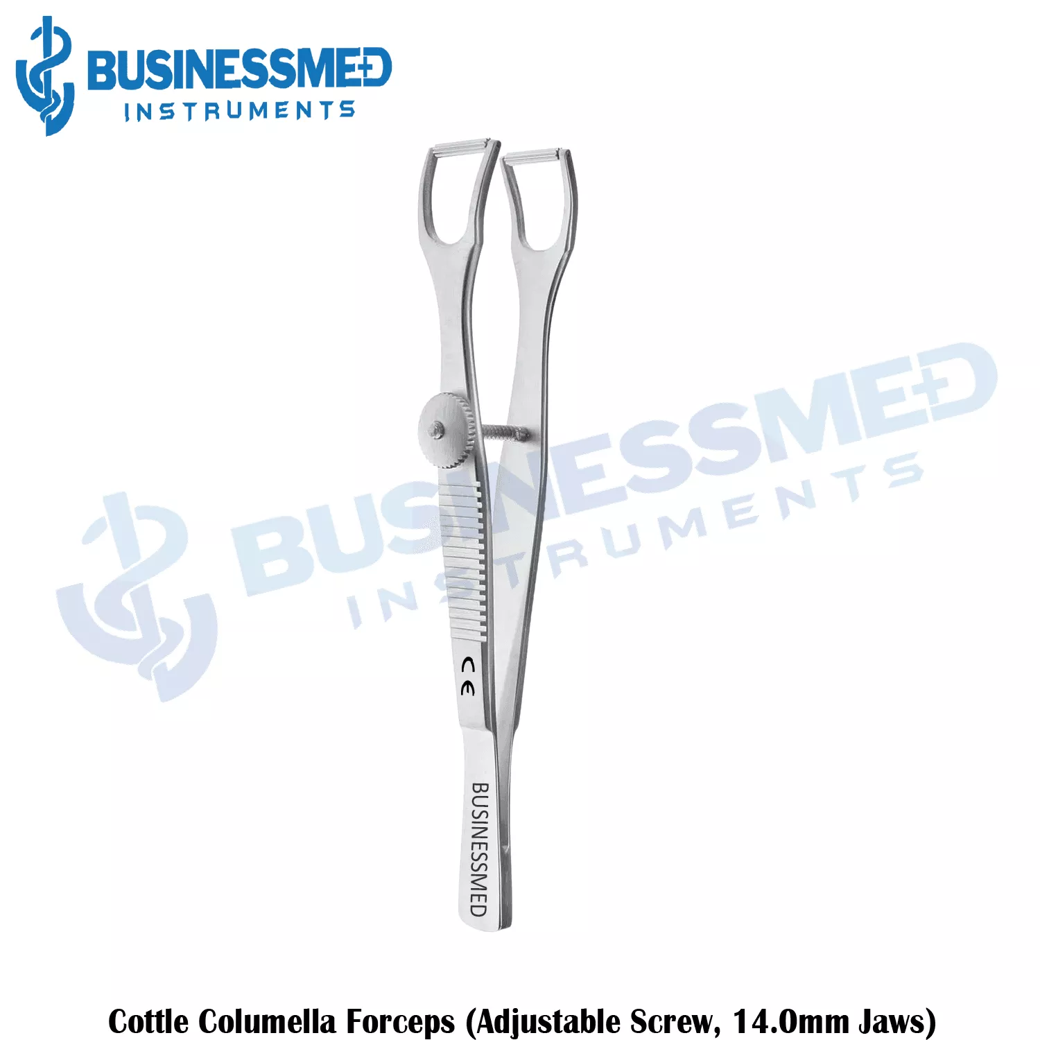 Cottle Columella Forceps (Adjustable Screw, 14.0mm Jaws)