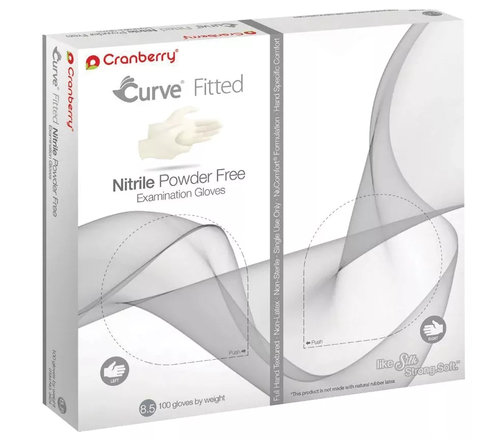 Cranberry Curve Fitted Gloves (Nitrile)