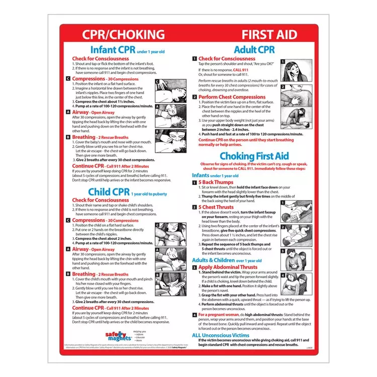 Emergency Safety Steps Poster (17" x 22")
