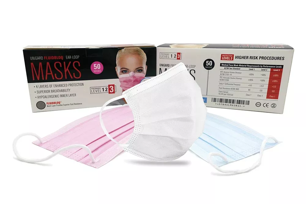 Face Mask ASTM 3 - White & Pink