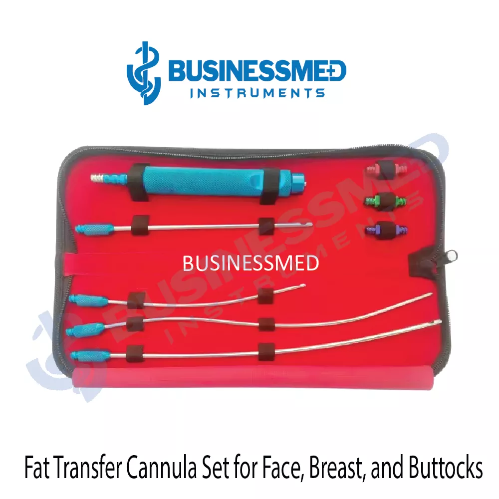 Fat Transfer Cannula Set for Face, Breast, and Buttocks