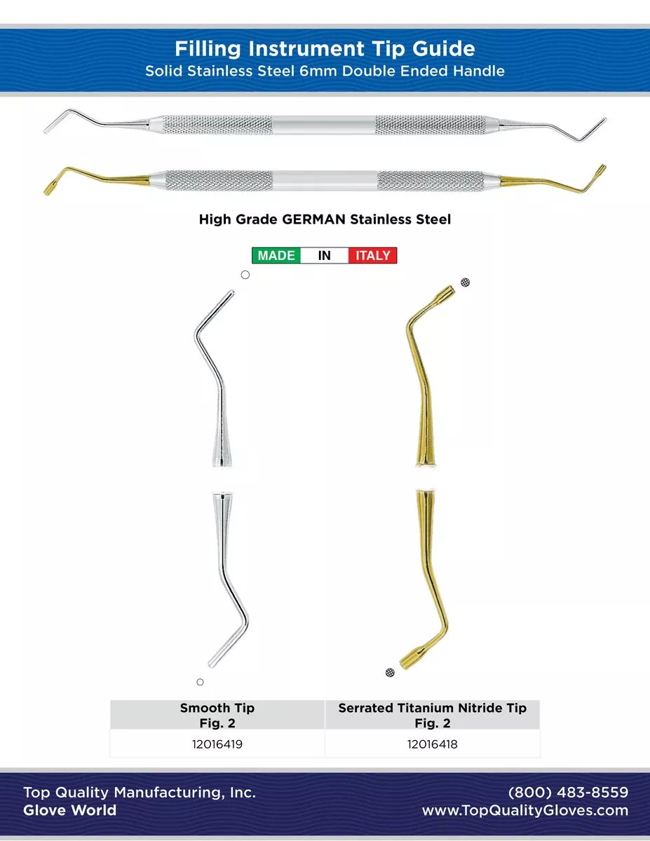 Filling Instruments - Double Ended - Serrated Tips -Titanium - Fig. 2 & Double Ended - Fig. 2