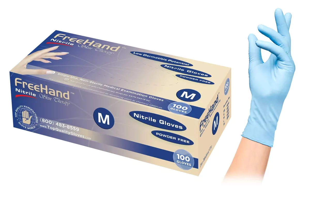 FreeHand Blue Gloves (Nitrile)