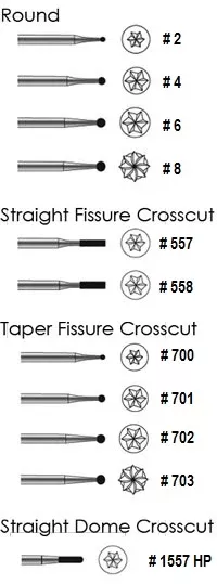 Friction Grip Oral Surgical Burs - # 557