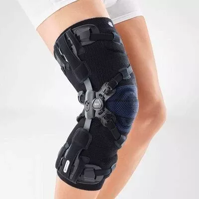 GenuTrain OA Orthosis for compression and unloading of the knee joint.