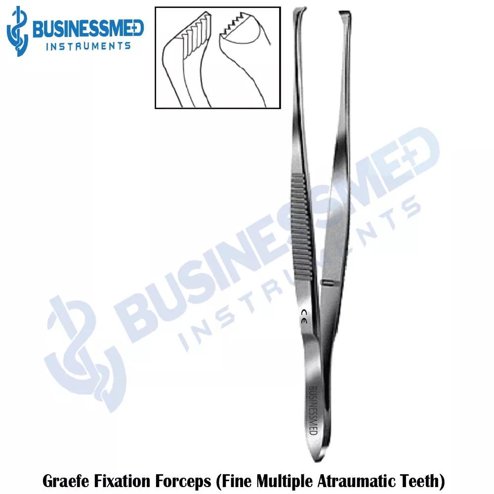 Graefe Fixation Forceps (Fine Multiple Atraumatic Teeth)