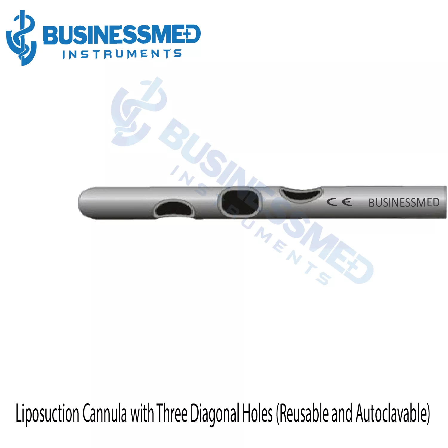 Liposuction Cannula with Three Diagonal Holes (Reusable)