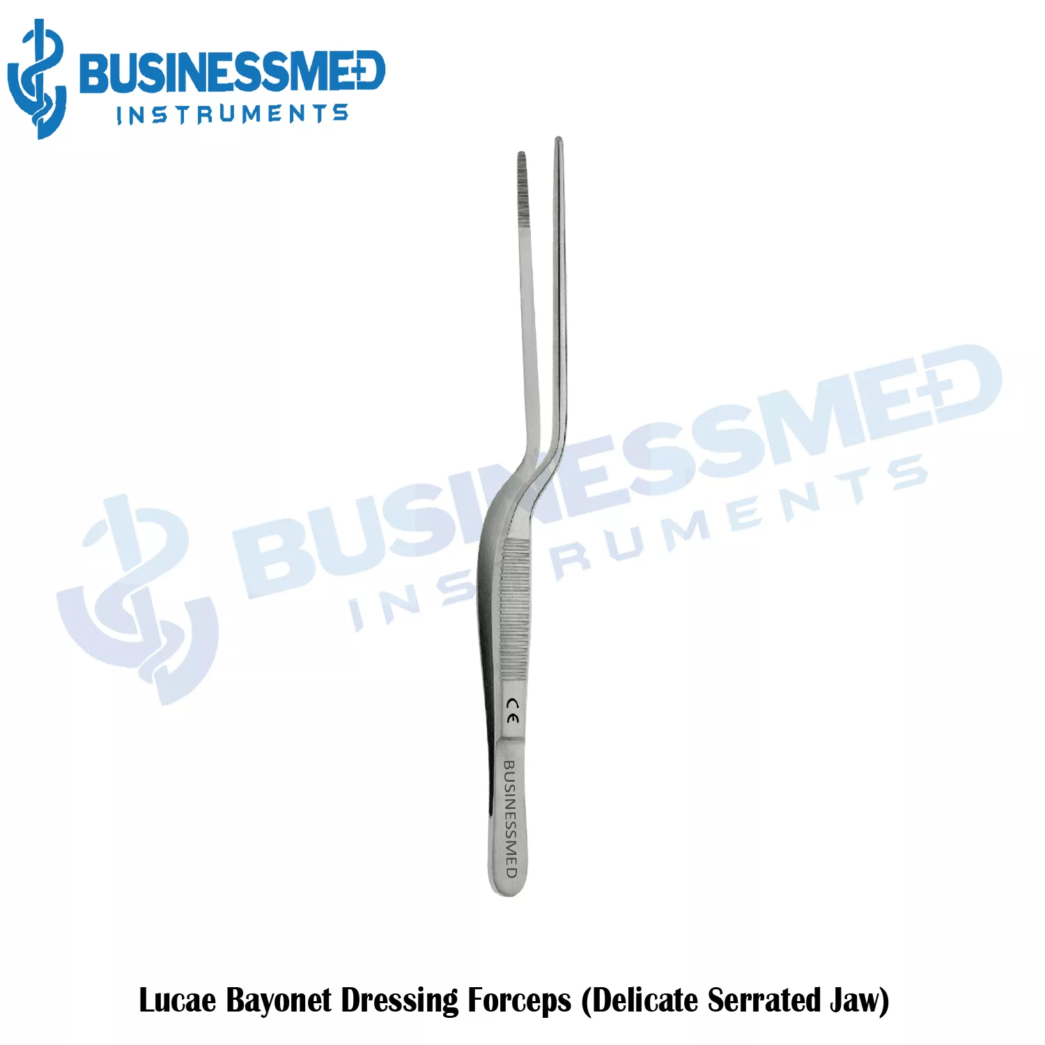 Lucae Bayonet Dressing Forceps (Delicate Serrated Jaw)