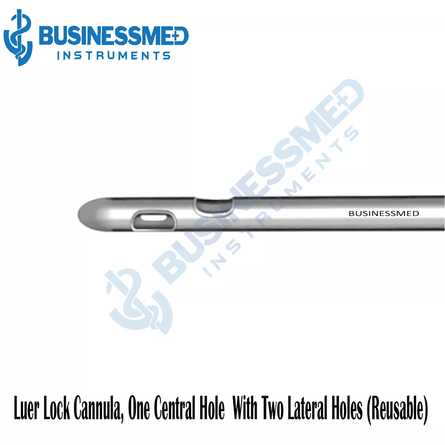 Luer Lock Cannula, One Central and Two Lateral Holes