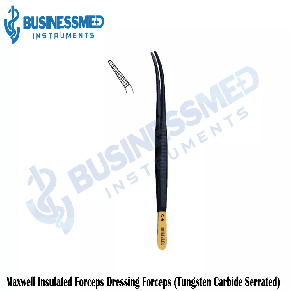Maxwell Insulated Dressing Forceps (Tungsten Carbide)
