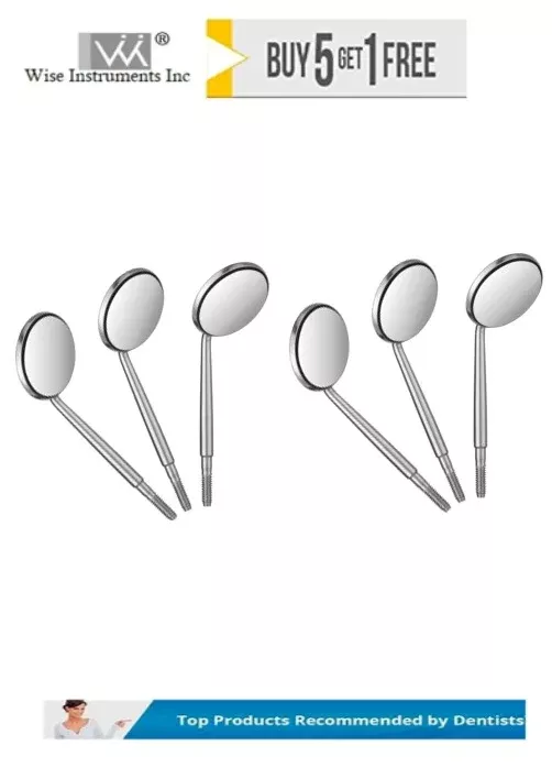 Mirror Front Surface # 4 Rhodium Coated (Pack of 6) Mirror Heads Only