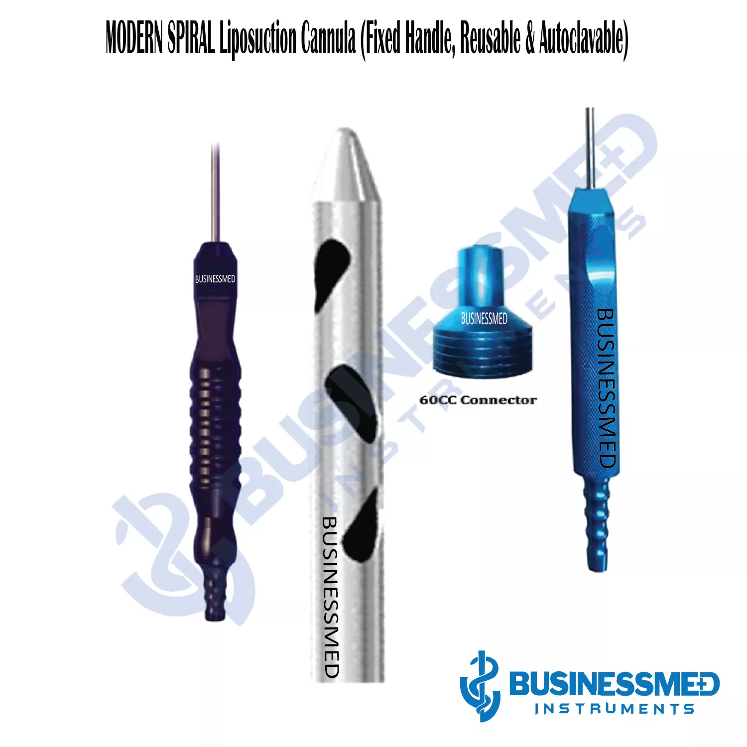 Modern Spiral Liposuction Cannula with Fixed Handle