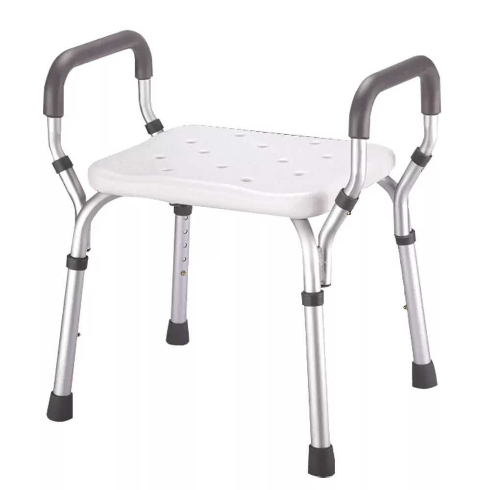 Molded Shower Bench with Arms/No-Back