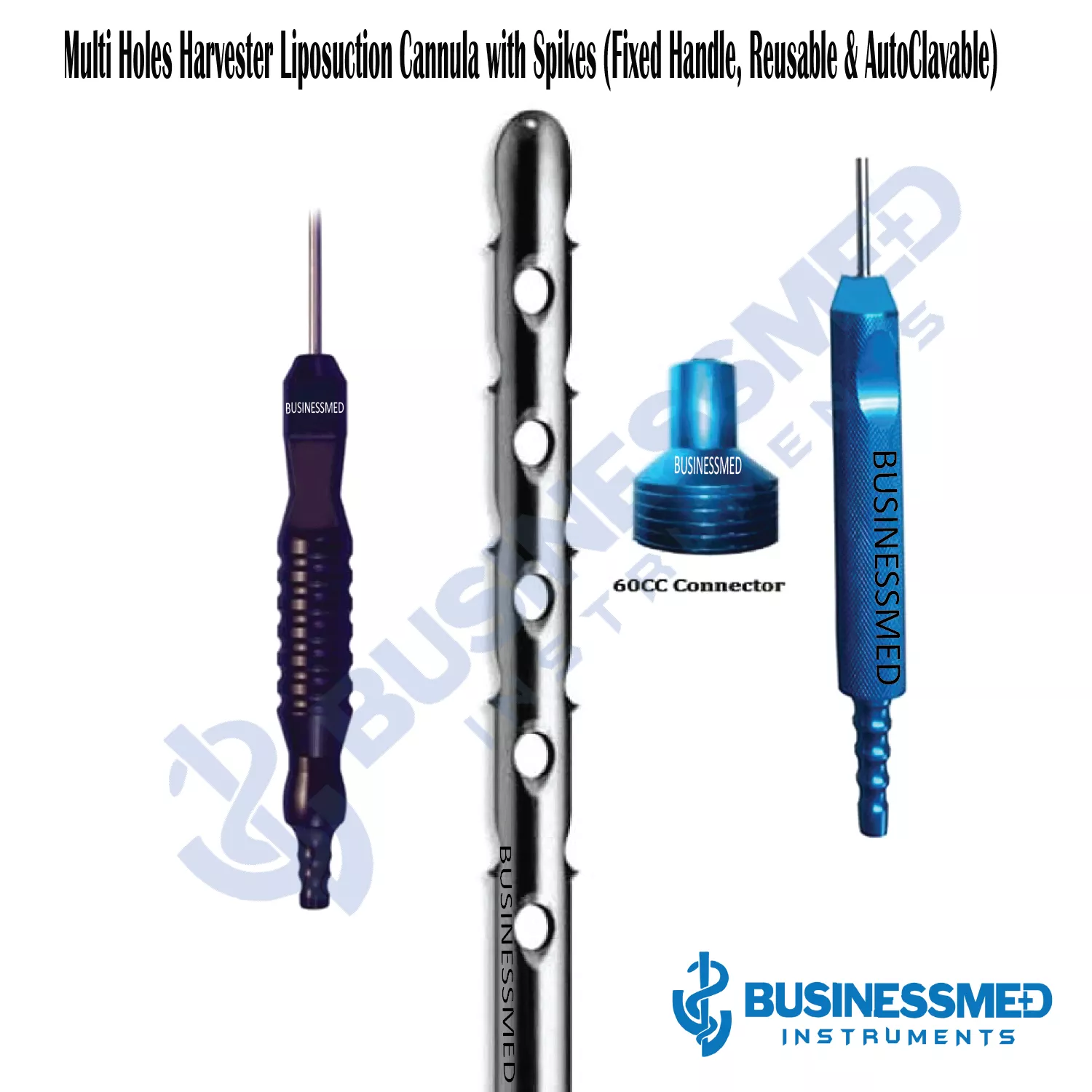 Multi-Hole Harvester Liposuction Cannula with Handle