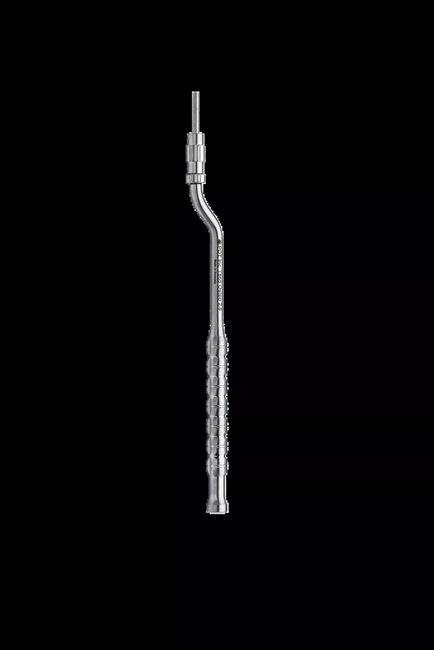 Osteotome with stop, concave, offset, 2.5mm