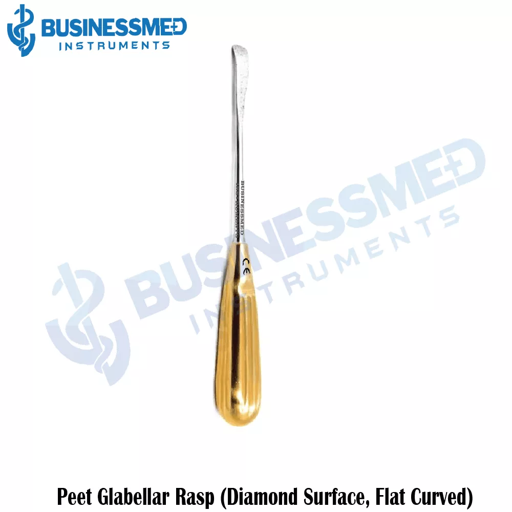 Peet Glabellar Nasal Rasp (Diamond Surface, Flat Curved)