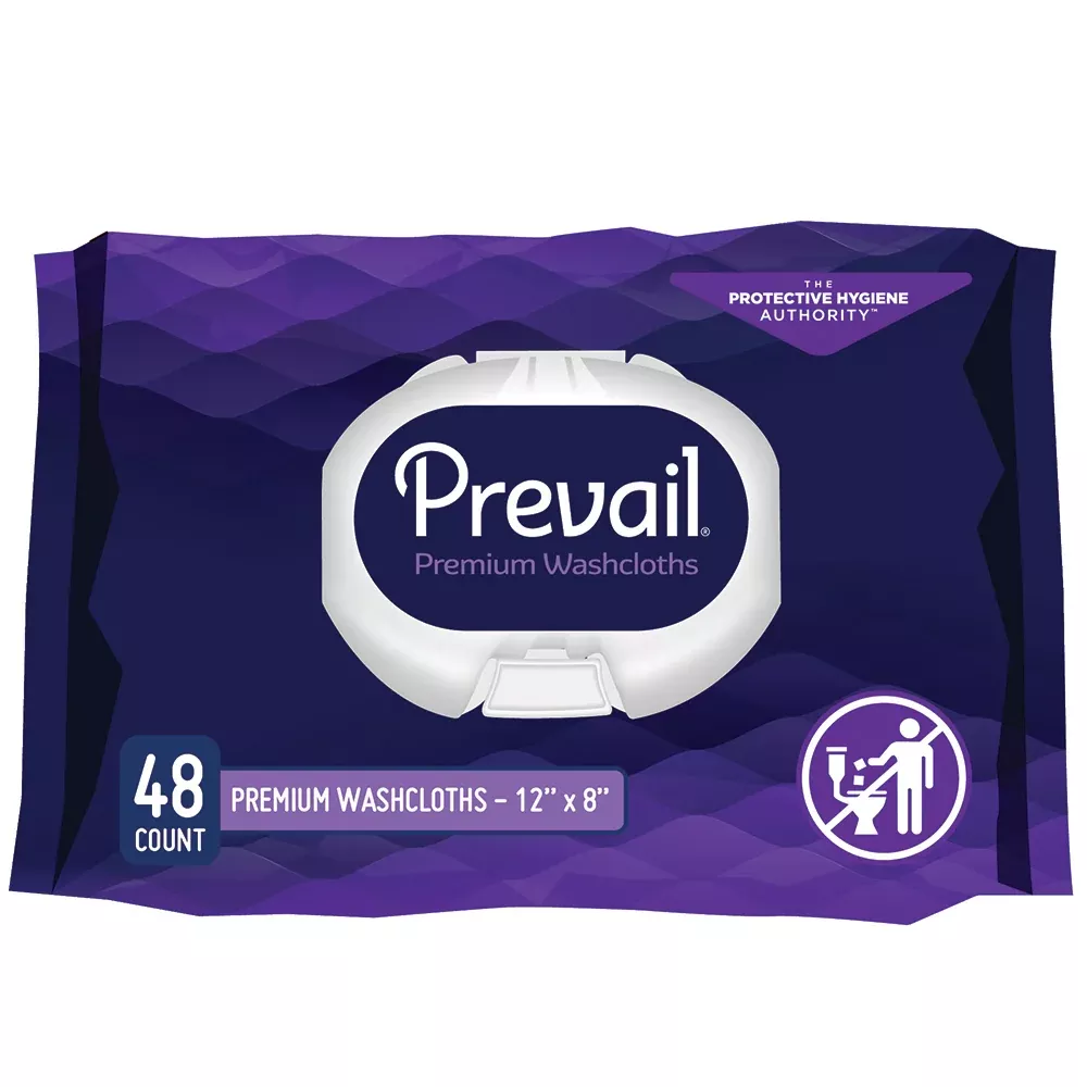 Prevail Premium Quilted Disposable Washcloths
