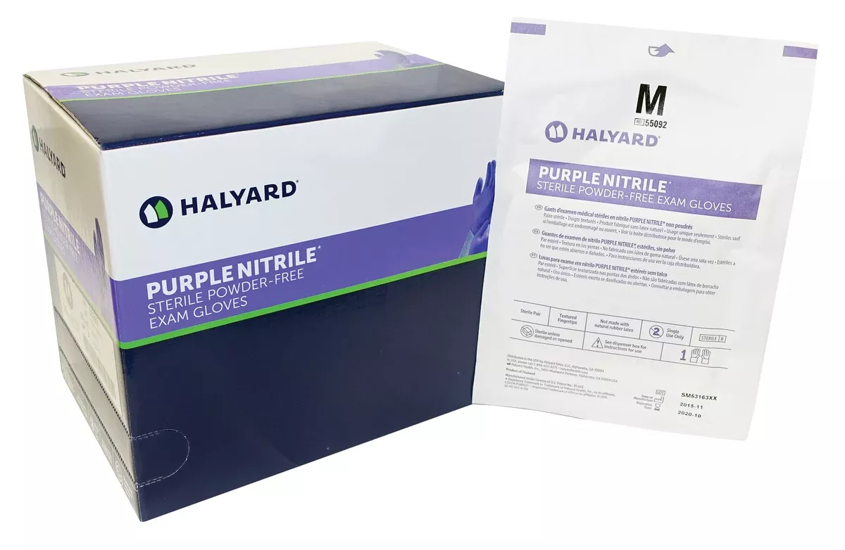 Purple Nitrile Sterile Gloves