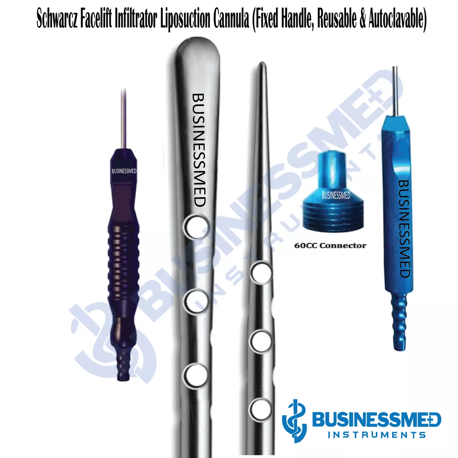 Schwarcz Facelift Infiltrator Liposuction Cannula with Handle