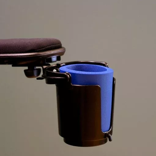 Self-Leveling Cup Holder Accessory for Permobil Power Chair