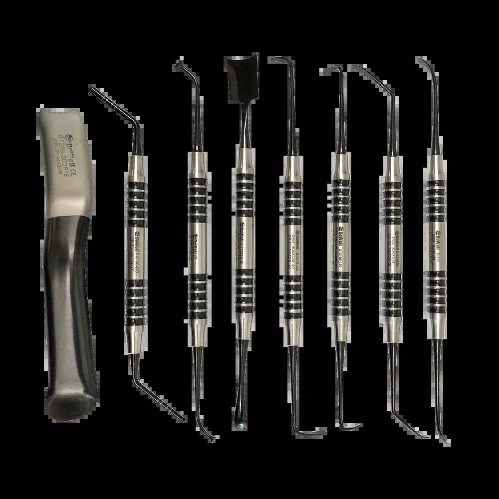 Sinus Lift Elevators Kit 8pc-Modified by Dr. Ziv Mazor- Black Titanium