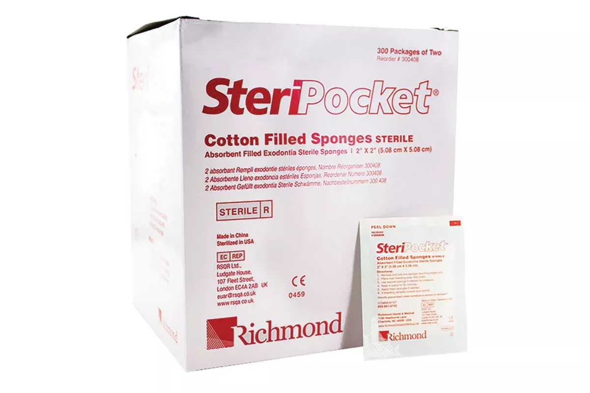 SteriPocket Sterile Cotton Filled Sponge