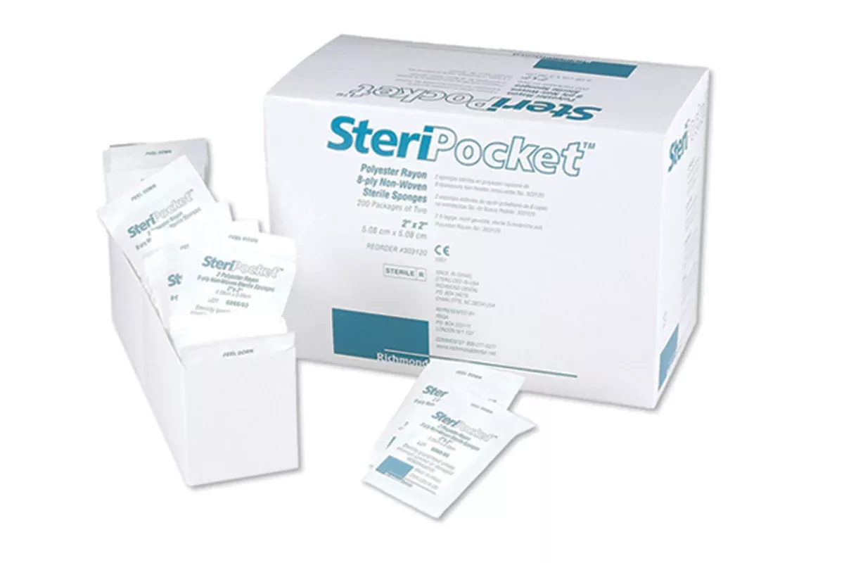 SteriPocket Sterile Rayon/Poly Filled Sponge