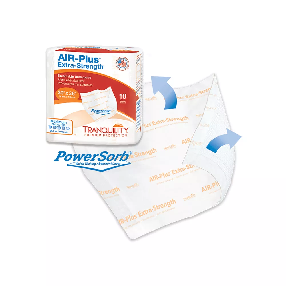Tanquility AIR-Plus™ Extra-Strength Breathable Underpads