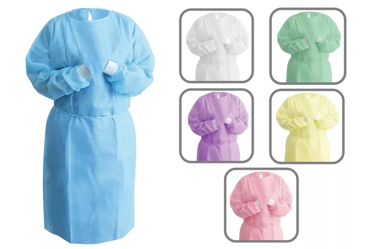Top Quality Tie Back Isolation Gown Knit Cuff