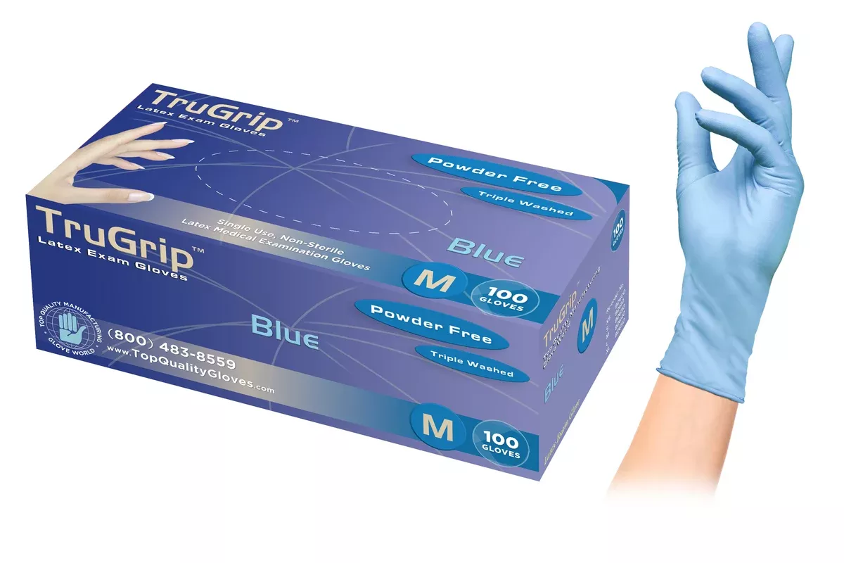 TruGrip Blue Gloves (Latex)