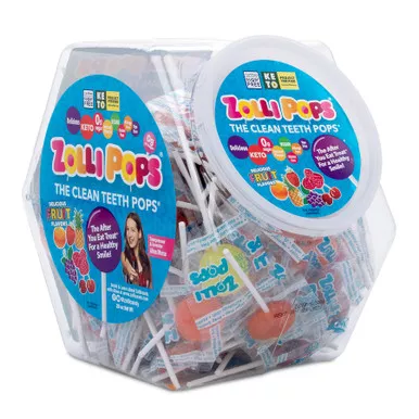 Zollipops Original Assorted Hex-Shaped Canister